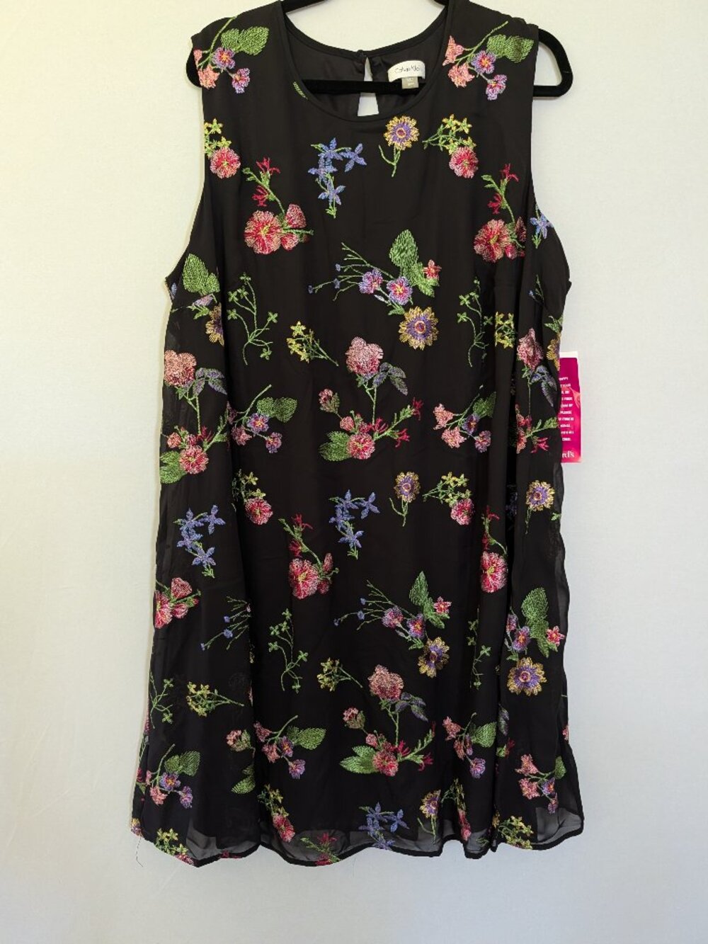 Calvin Klein Flower Enbroidered Dress NWT 20W